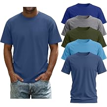 Evervibe 5 Pack Men Big and Tall T-Shirts