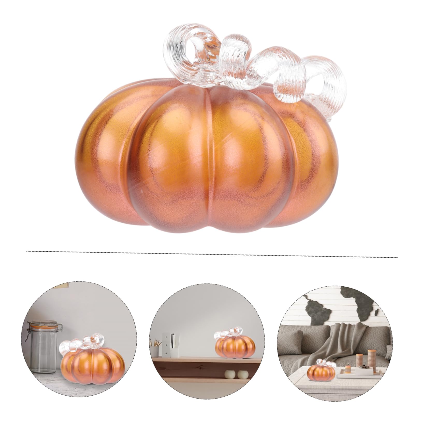 Amazon｜STOBOK 1個 ガラスのカボチャの飾り ハロウィンのガラス