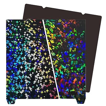 K1 K1C Smooth Build Plate with Magnetic Sticker Base Rainbow Confetti PEF+Galaxy PEY,3D Printer Platform for Creality K1/ K1C/Ender-3 S1/Ender 5 S1/Ender 3 S1 Pro/Ender V3 KE/Ender3 V3 SE