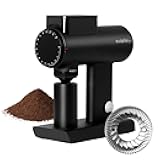 TIMEMORE Sculptor 078S Flat Burr Coffee Bean Grinder, Electric Espresso Grinder with Stepless Coarseness Adjustment, Suitable for Espresso, Pour over, French Press, Cold Brew - Black