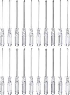 sourcing map 20 destornilladores PH1 Mini Phillips #1 de 4.8 pulgadas de longitud, 2 pulgadas de acero al carbono con mango ergonómico para reparación de bricolaje, color blanco
