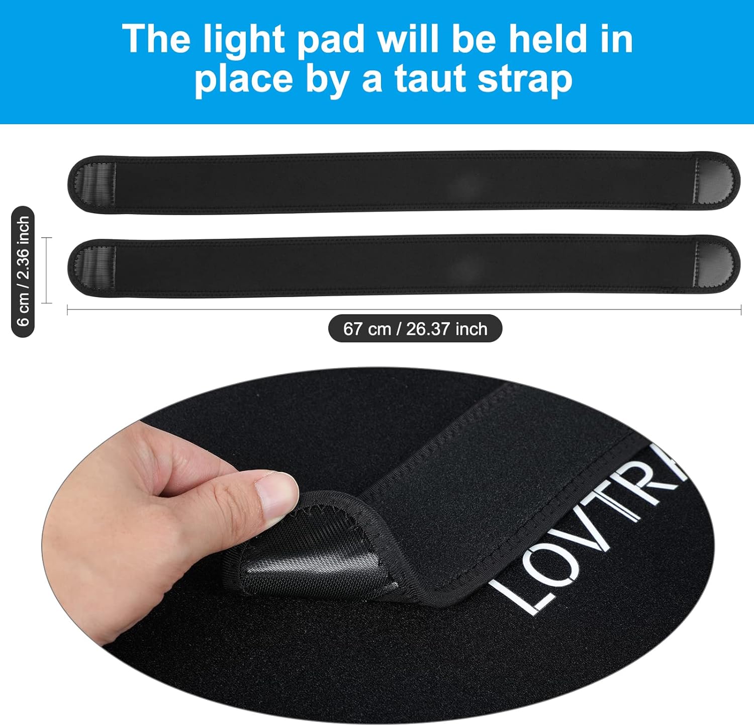 LOVTRAVEL 210pcs LED 635nm Red Light Therapy 850nm Near Infrared Light Therapy Device Large Belt Lipo Wrap Mat Pad for Body Waist Belly Abdominal Thigh Fat - Image 3