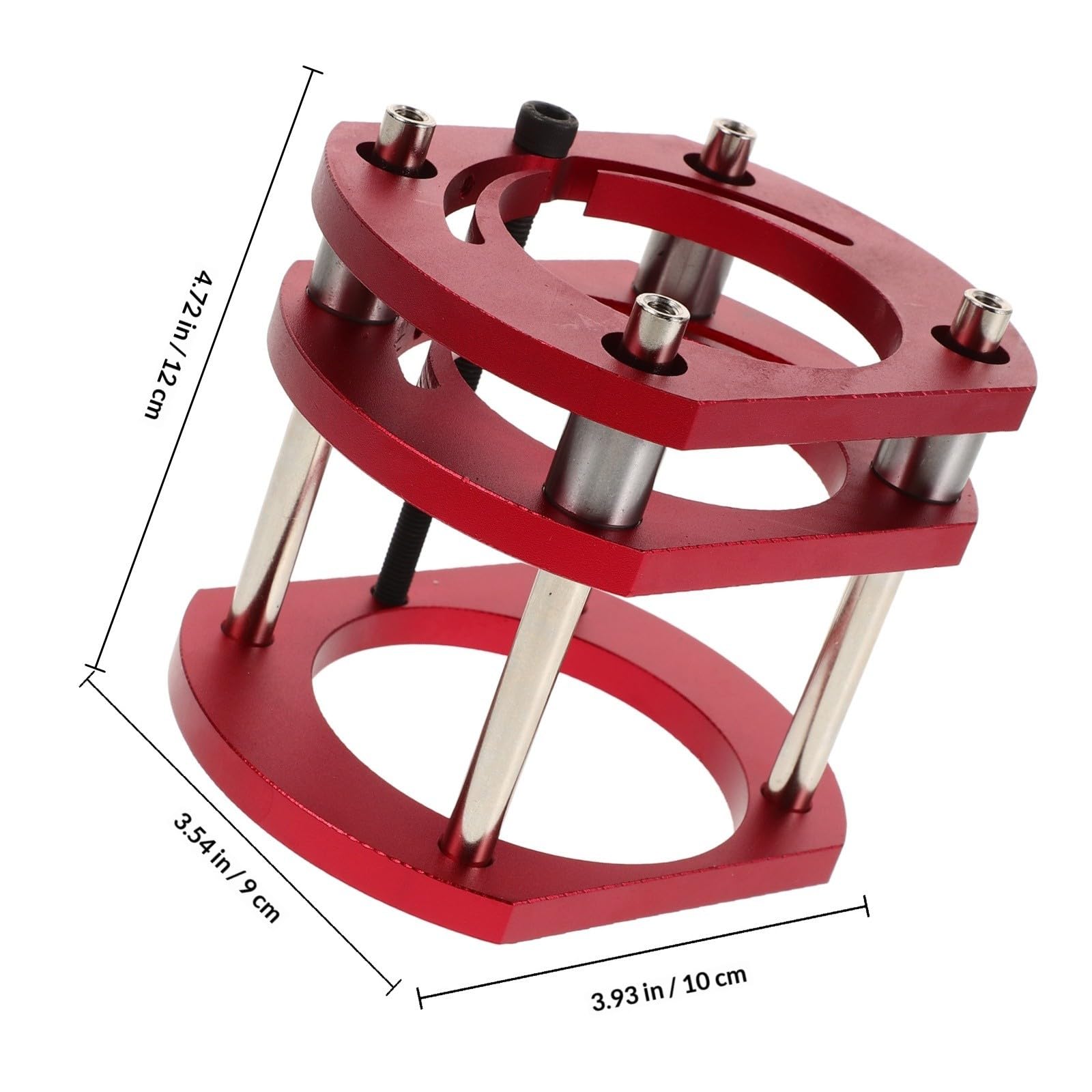 Base Elevadora Hierro Rojo, Ranurado Preciso, para Fresadora de