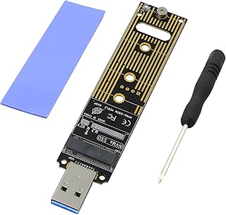 CERRXIAN M.2 NVME to USB Adapter, M.2 SSD M Key to USB 3.1 Type A Card , High Performance 10 Gbps Support 2230 2242 2260 2280 for Windows XP/ 7/8 /10, MAC OS(M)