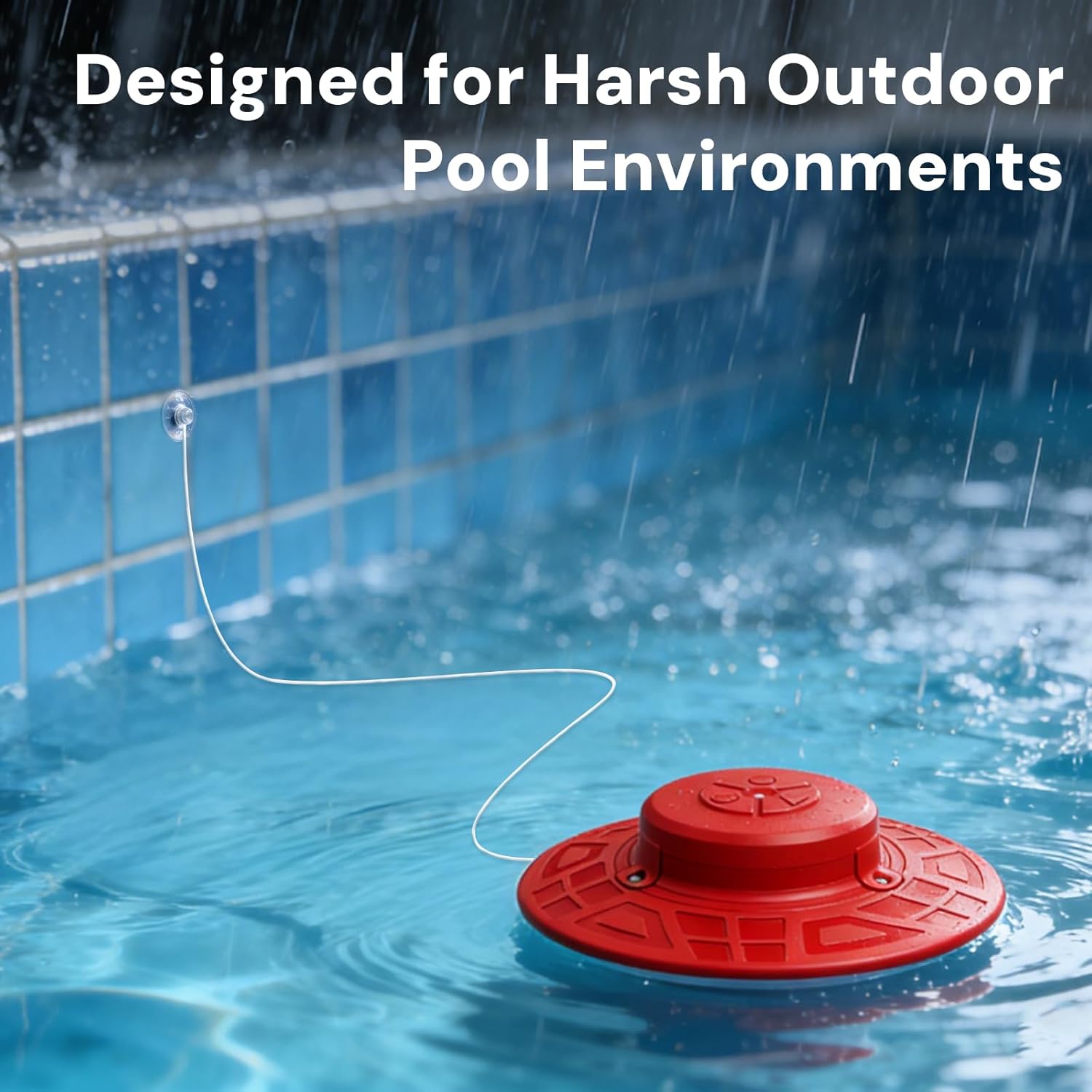 Pool Alarm, Dynamic Water Ripple Attitude Algorithm Floating Safety Alarm for Inground & Above Ground Pools | 110dB Loud Alert|Adjustable Sensitivity | Protects Little Ones & Pets Swimming Pool Safety