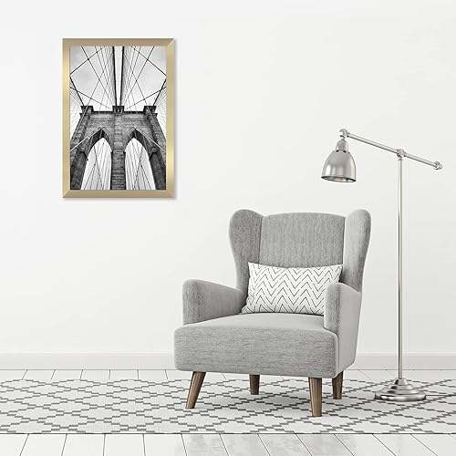 Vista 40 de Americanflat - Marco para póster de 71 x 74 cm con plexiglás pulido, portarretratos negro de madera industrializada, Epic Collection, marco ancho