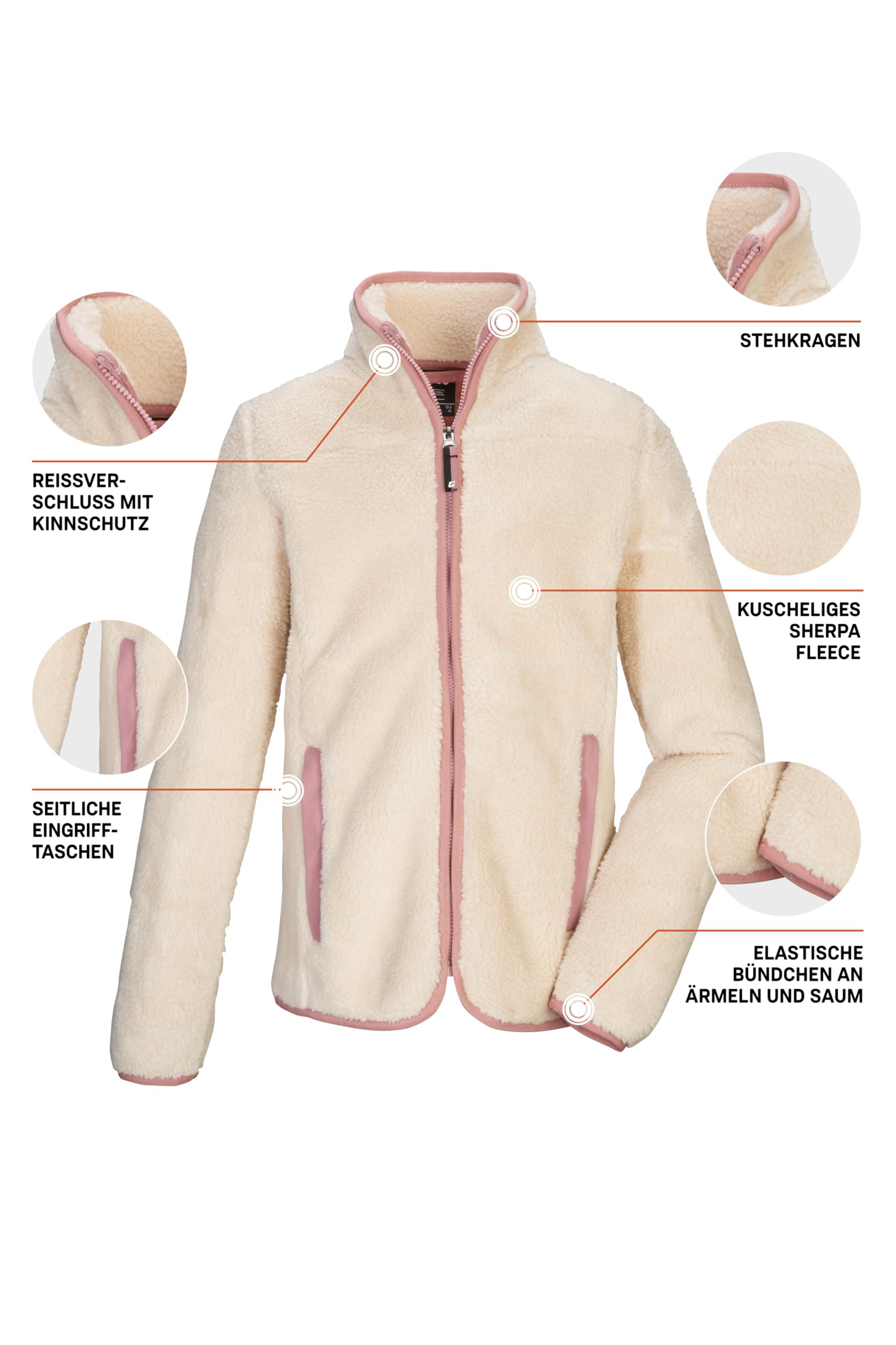 Killtec Kow 242 Grls Flc Jckt Chaqueta de sherpa/chaqueta de forro polar con cuello alto Niñas