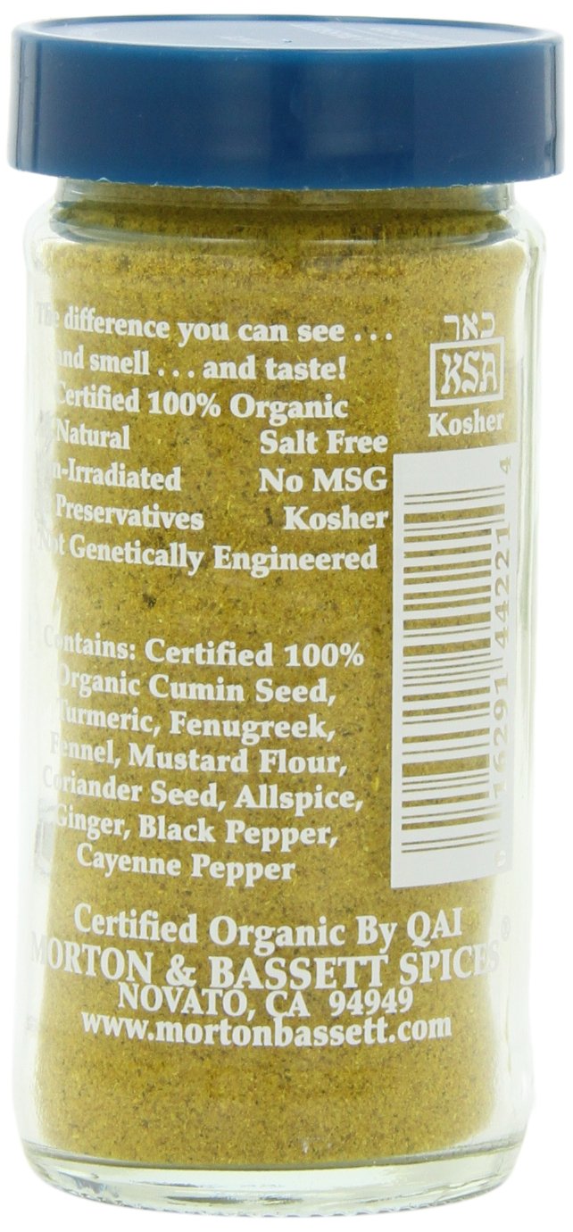 Morton & Bassett Organic Curry, 2.1-Ounce Jars (Pack of 3)