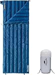 Naturehike Lightweight Rectangular Sleeping Bag 650FP/750FP Down Ultralight Compact Hiking Sleeping Bag Compressible Envelope Sleeping Bags for Camping with Carry Bag