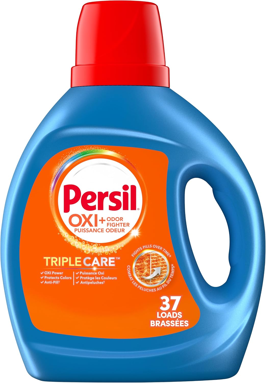 Persil TripleCare™ Advanced Clean Oxi+Odor Fighter Liquid Laundry Detergent,1.86L/37 Loads