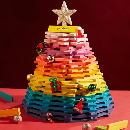 Miniatura 2 de MiDeer Bloques de construcción de pintura a base de agua para niños a partir de 4 años, juguetes de madera no tóxicos para niños de 4 años en