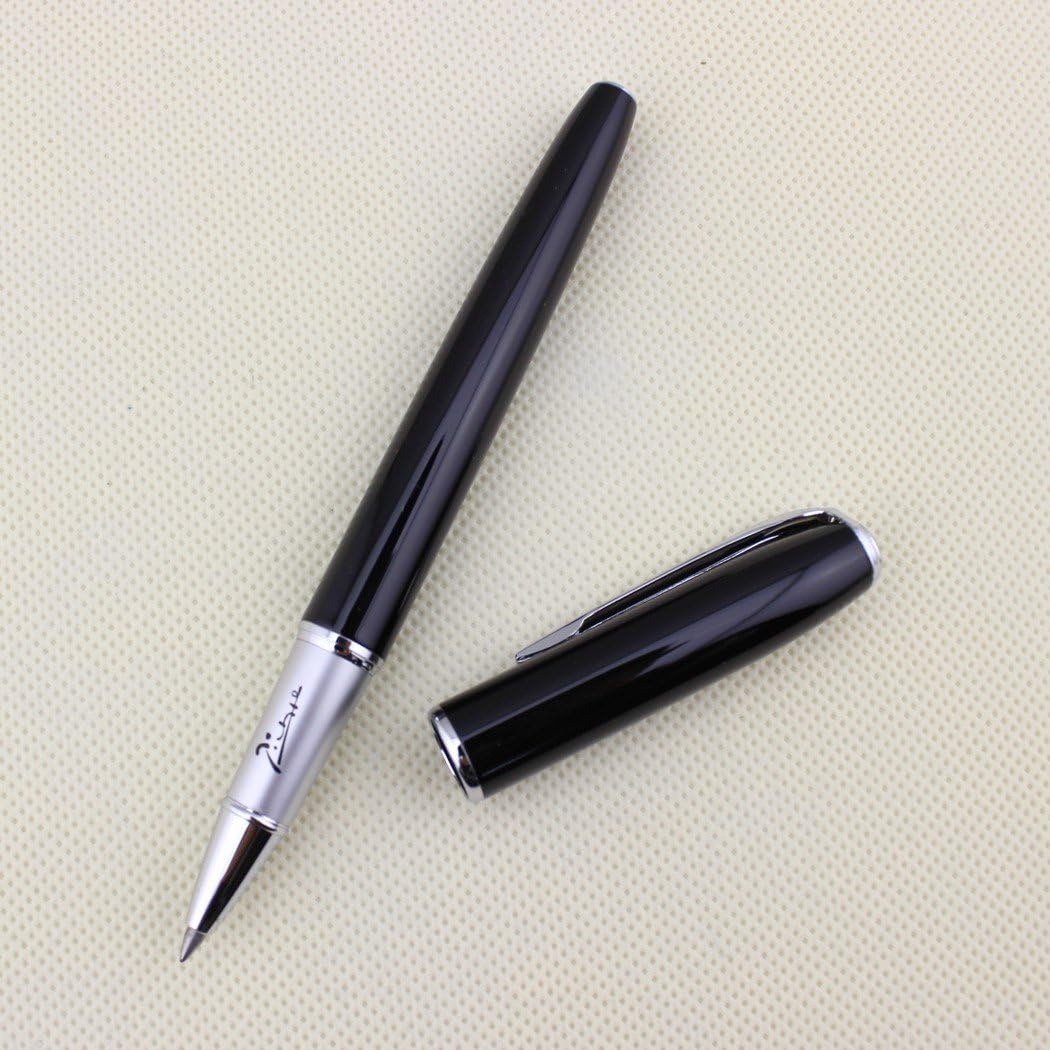 Gullor Advanced Rollerball Pen Picasso 916 Pure Black and Silver Clip Pen Nice Gift Pen, Silver,Black - Image 5