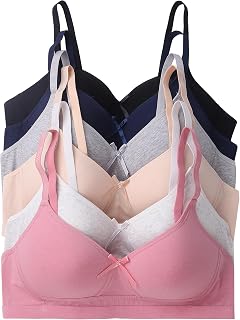 Women Bras 6 Pack of No Wire Free Bra B Cup C Cup