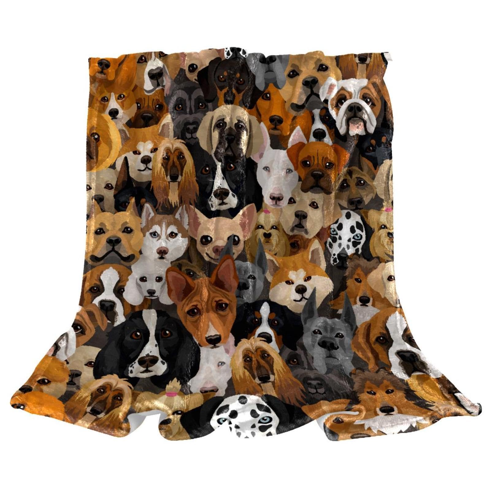 Couverture Polaire Chien Chiot Couverture Microfibre Chaude Et Douce Jeté De Canapé Couverture 150×200cm