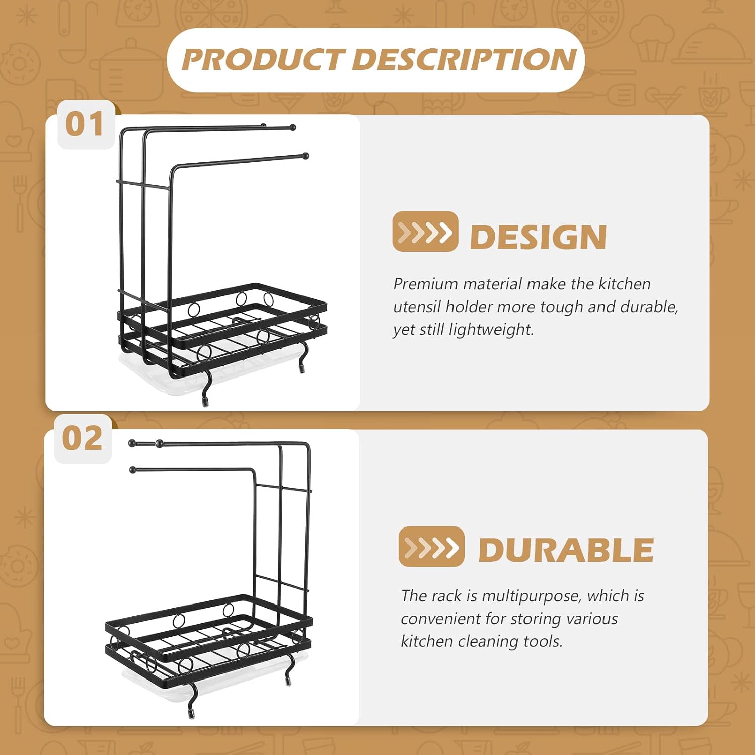 憧れの Cabilock スポンジホルダーの取り外し可能な流し排水掛けラック台所スポンジホルダーダスタークロスラック Gts Com Pe