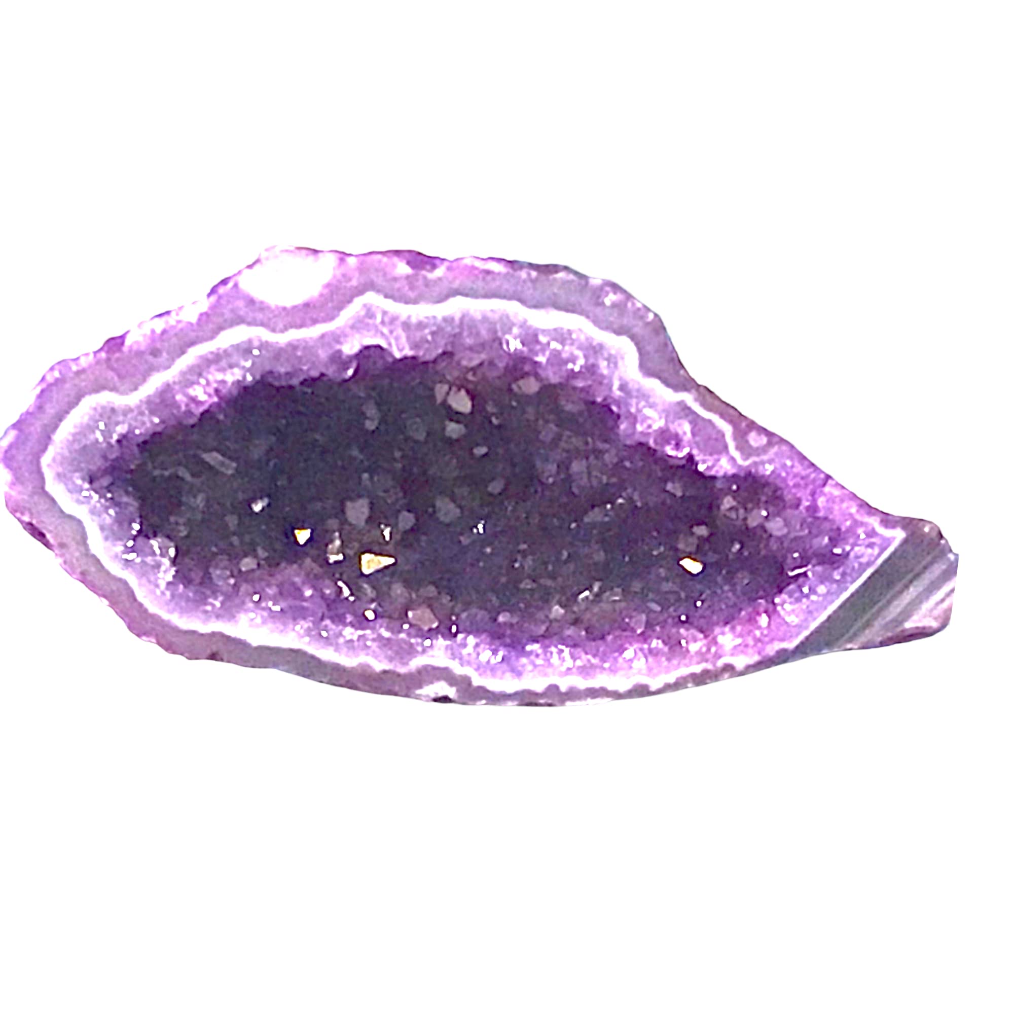 wunderschön gefärbte Achat Geode | aufgeschnitten | A* Qualität | Schnittkante poliert I Glücksgeode I Feengarten (Set 4 Farben)