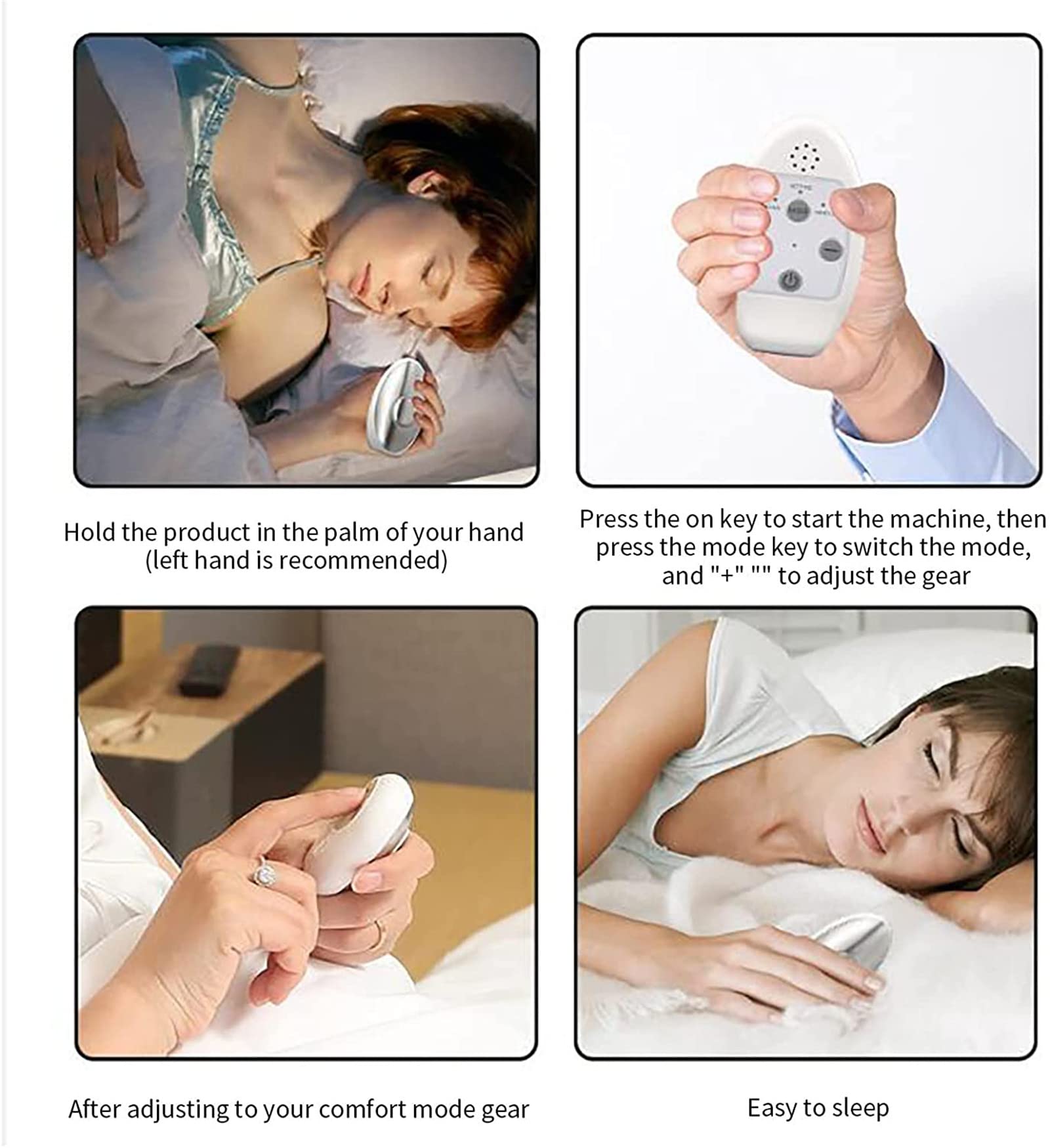 JJCC Dispositivo de Ayuda para el sueño, Dispositivo de Ayuda para Dormir de Mano, Instrumento de insomnio sedante, Instrumento de suspensión de Mano Recargable USB pequeño y fácil de Llevar