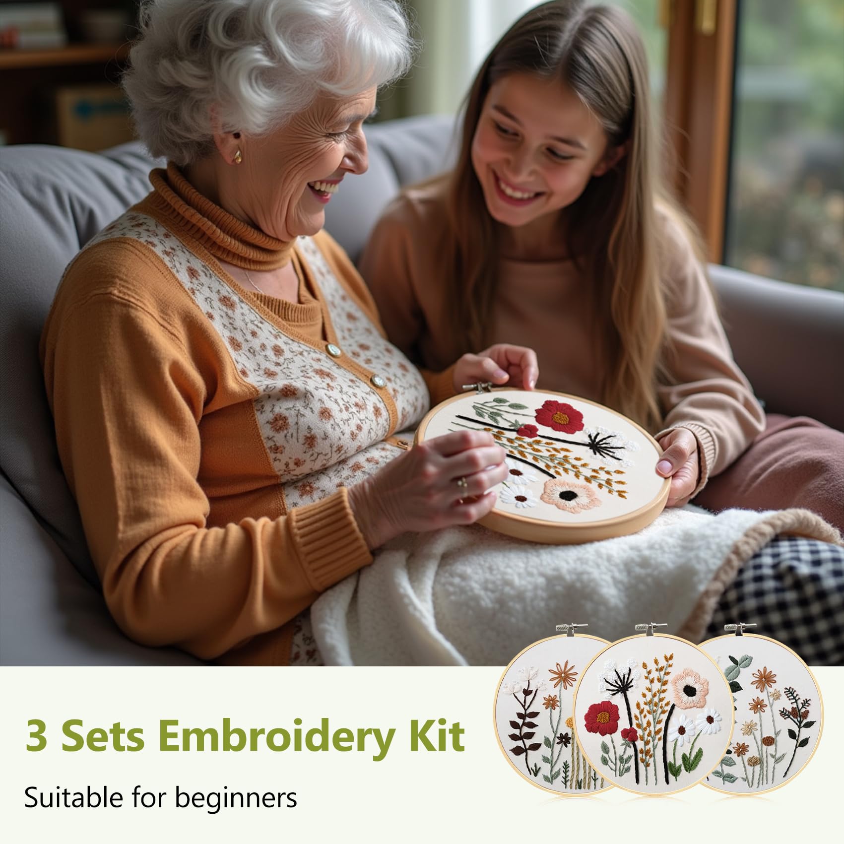 Embroidery Kits for Beginners - Floral Designs -5