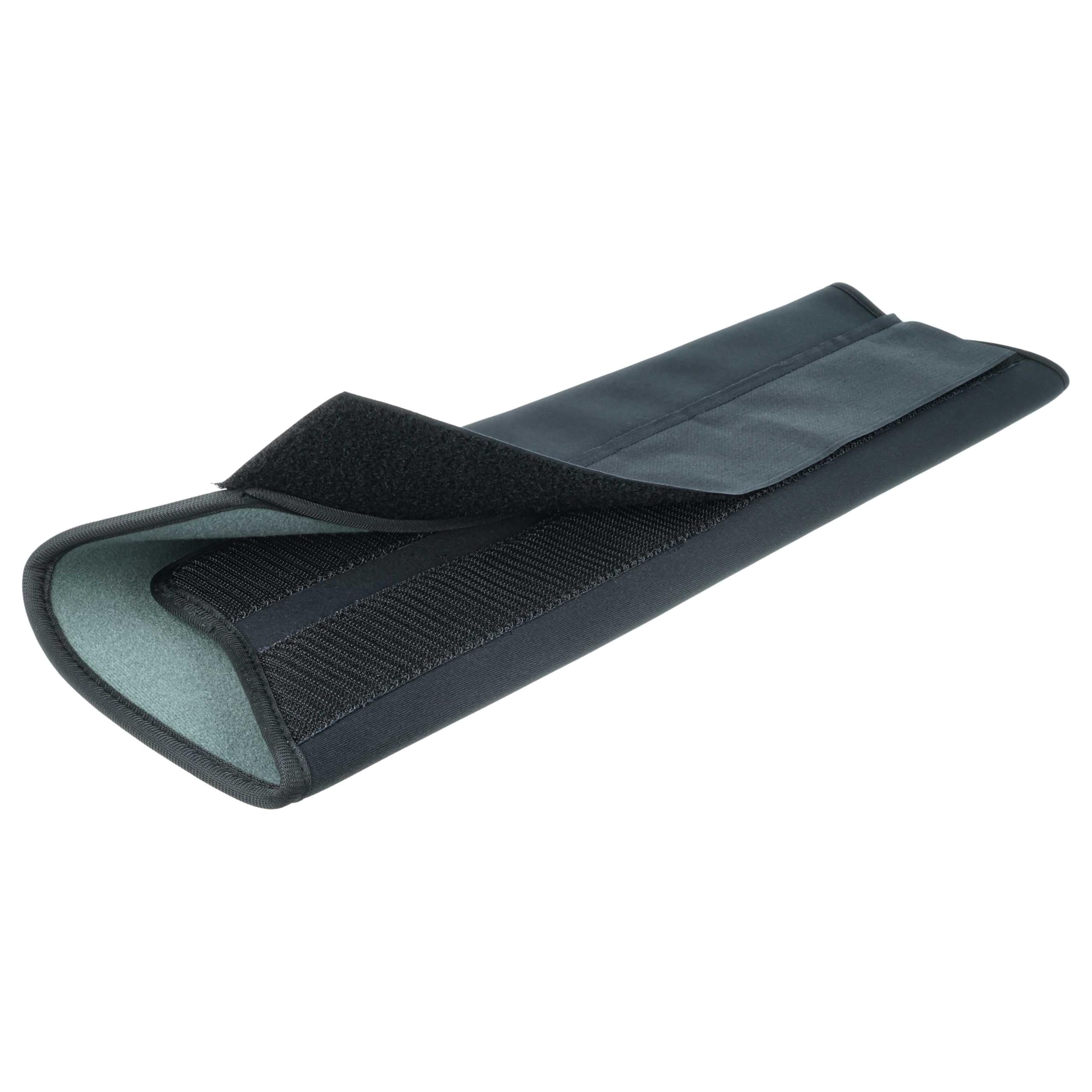vhbw copertura protettiva universale per per batteria e-bike - per telai da 28 - 42 cm, idrorepellente, neoprene, nero, con chiusura a strappo