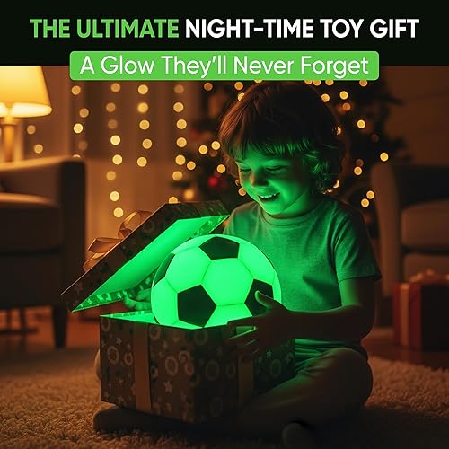 Miniatura 4 de Light Up Football Basketball Soccer Ball  Color Changing Glow in The Dark Balls - LED Sport Gift for Kids  Glowing Lightup Ball Toy for Boys Age 8,