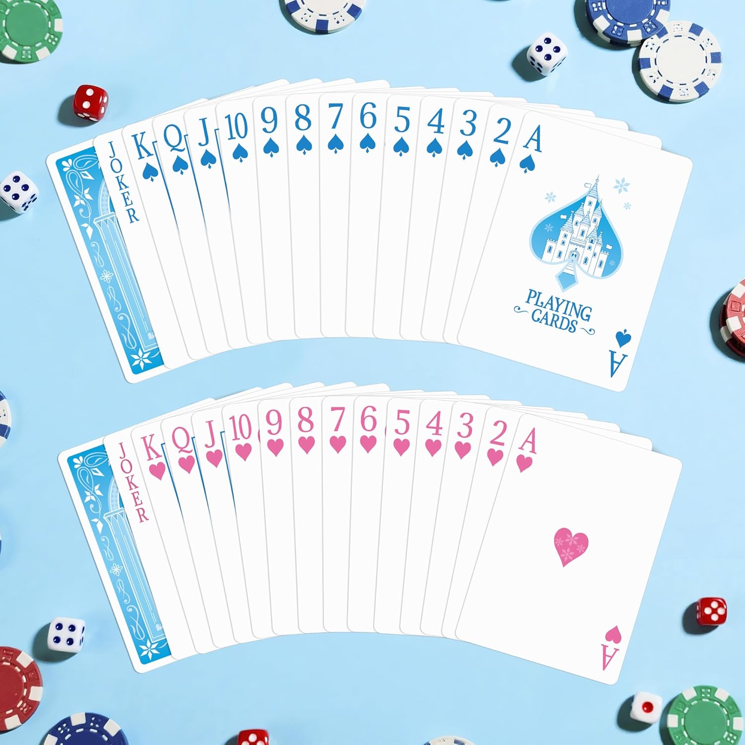 Playing Cards, Castle Themed Playing Cards, Deck of Cards, Standard Poker Cards Set for Family Game Night,Table Card Games,Magic,Blackjack,Themed Party, Gift for Birthday Christmas Stocking Stuffers