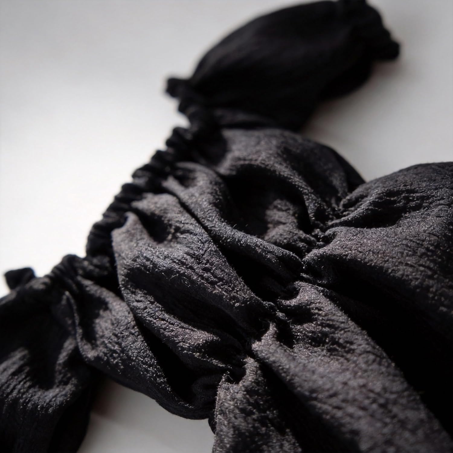 1/3 Scale SD BJD Apparel Set for 60cm Collectible Figure, Retro Elegant Dark Style Textured Off-Shoulder Puff Sleeve Dress with Floral Choker, Doll Not Included