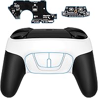 Vista 18 de eXtremeRate Back Buttons Attachment for Nintendo Switch Pro Controller, Clear Black Back Paddles Programable RISE4 Remap Kit for Switch Pro claro