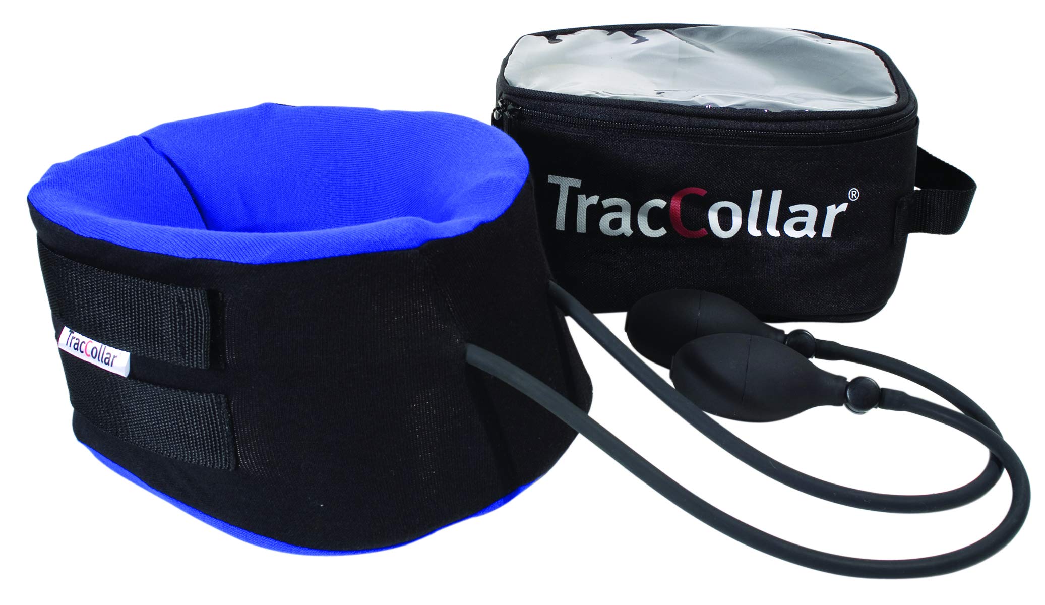 TracCollar Inflatable Cervical Spinal Traction Set to Relieve Neck Pain and Improve Flexibility (Small/Medium Neck)