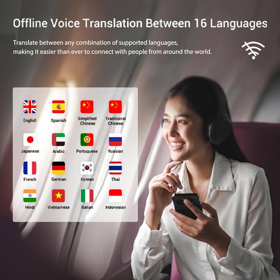 Wooask AI Voice Translator w12 ケース付き Wooask® W12 Off/Online AI Language Translator Device – WOOASK