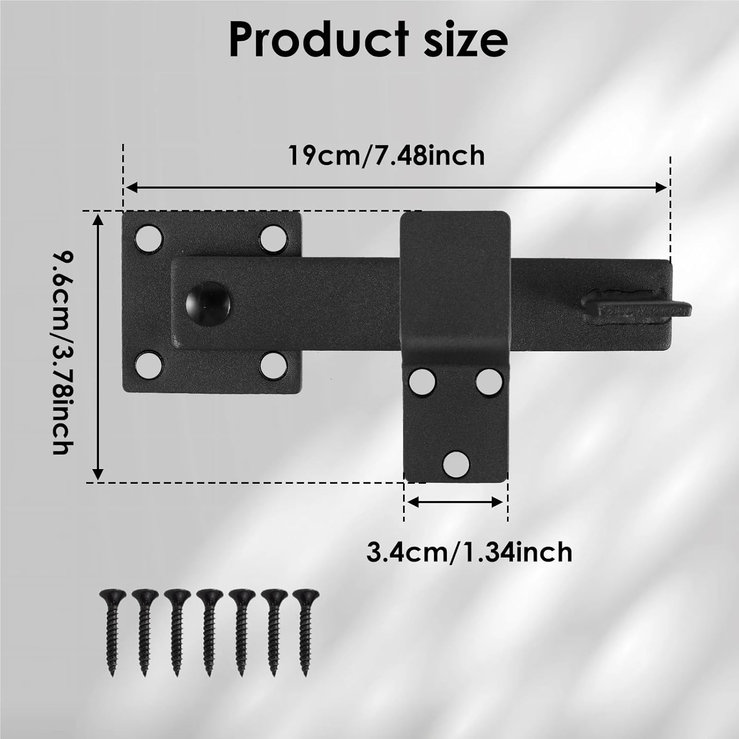 Flip Latch 2pcs Flip Gate Latch Lock Adjustable Barn Door Lock Hardware Safety Gate Lock for Ourdoor Wooden Fence Cabinet Sliding Doors for Barn Door, Sliding Door