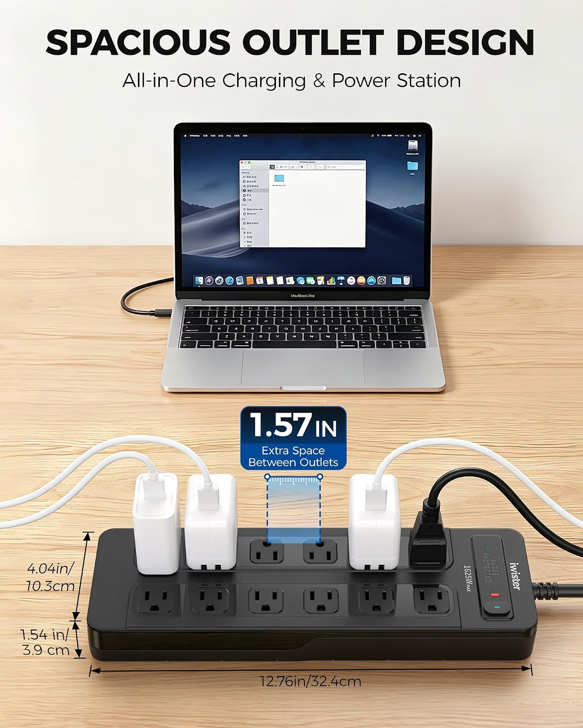 Surge Protector Outdoor Power Strip Weatherproof with 12 Outlets and 4 USB 11