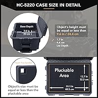Vista 3 de Lykus HC-5220 Waterproof Hard Case with Wheels and Customizable Foam, Interior Size 20.5x14.2x9.7 inch, Suitable for camera, lens, drone, mic