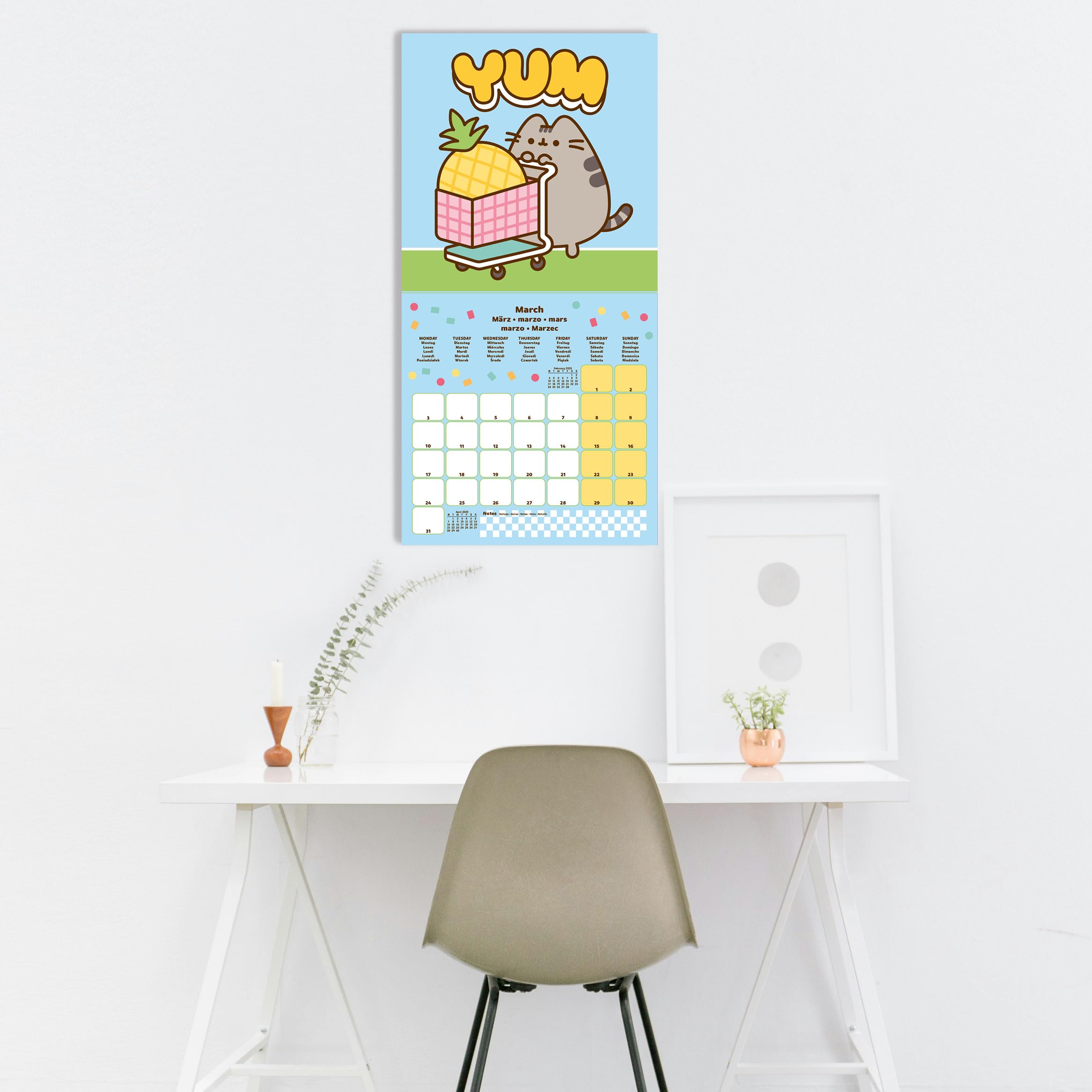 Pyramid International Pusheen 2025 Calendar, Official 16-Month Planner, Adorable Pusheen Illustrations - Image 3