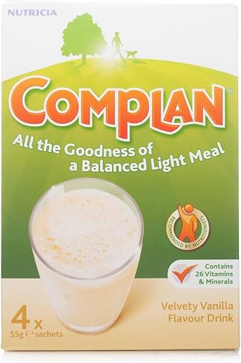 THREE PACKS of Complan Vanilla 4 x 55g Sachets