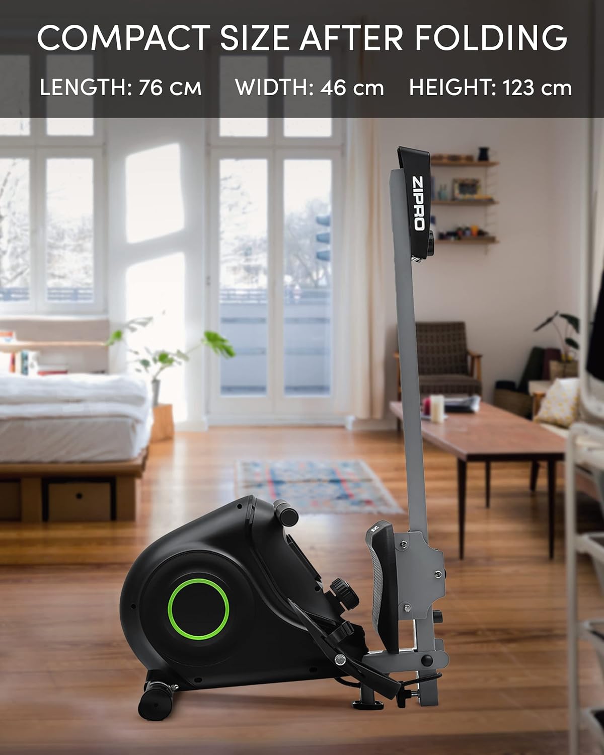 Close-up of Zipro Nix Rower computer display