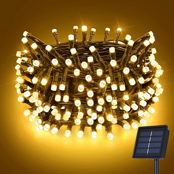 Liotoor 12M Solar String Lights with 100 LEDs