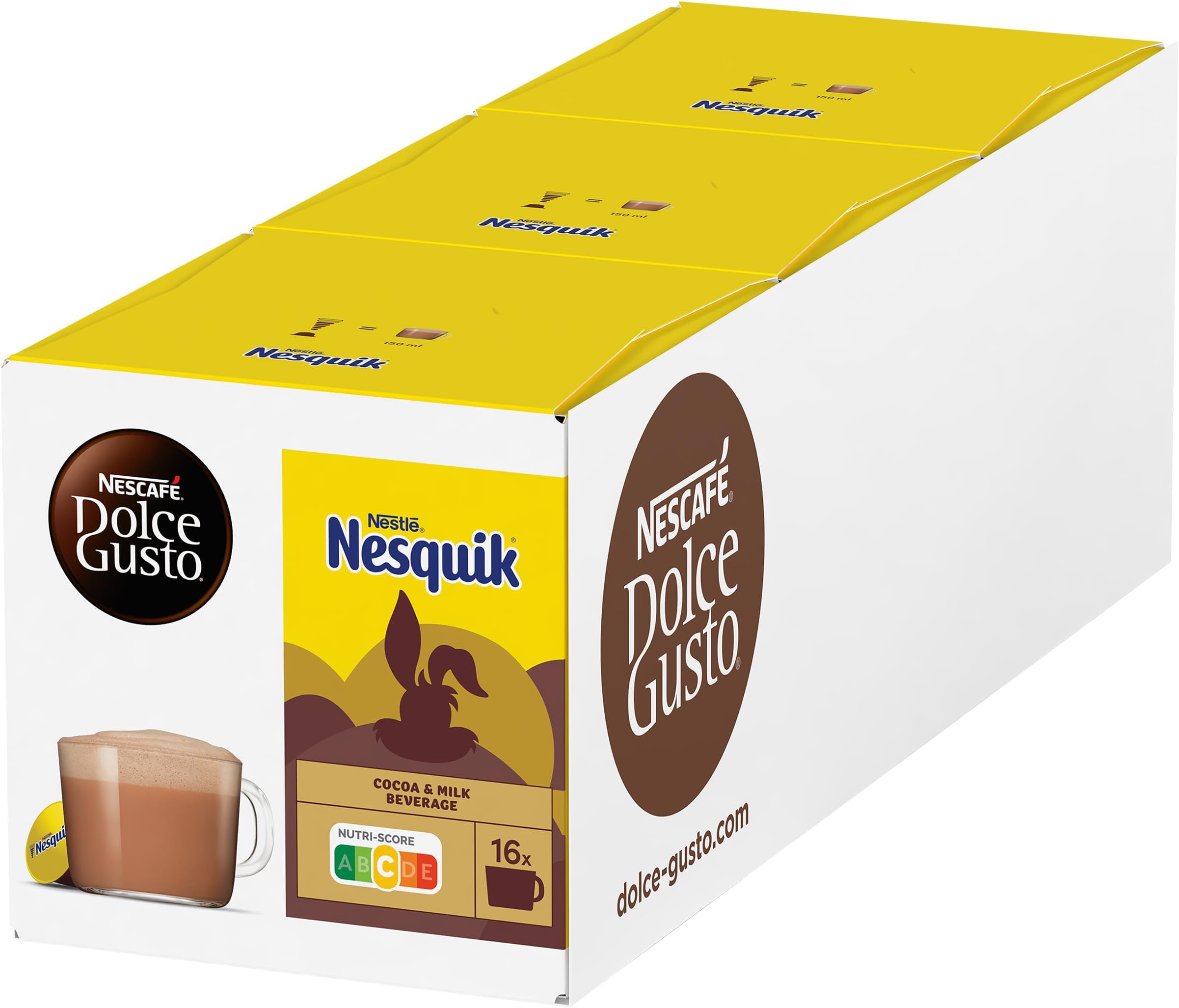 Nescafe Dolce Gusto Nesquik, Pack of 3, 3 x 16 Capsules