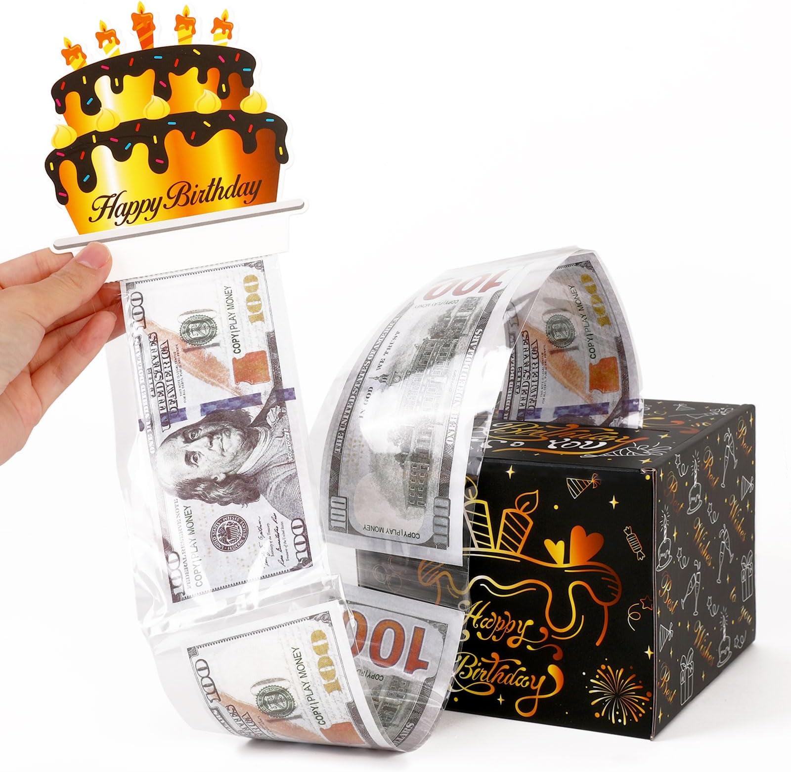 ALIBBON Happy Birthday Money Box for Cash Gift Pull