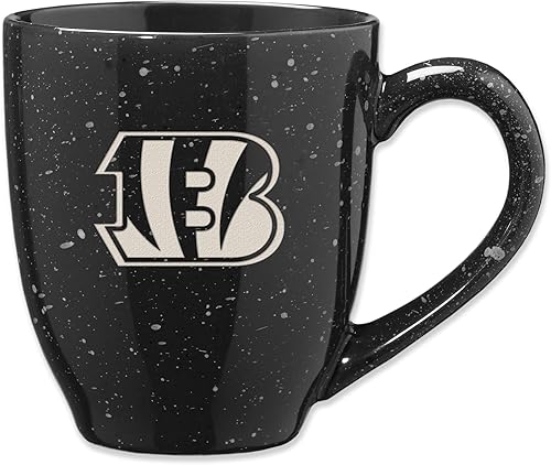 Miniatura 169 de Rico Industries, NFL Football - Taza de café de 16 oz de cerámica moteada, grabada con láser y de color de los equipos de fútbol americano de la NFL