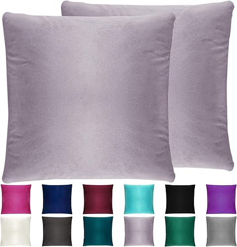 NEXCOVER Fundas de almohada de terciopelo, paquete de 4 fundas de almohada, funda de almohada de 12 x 12 pulgadas, funda de almohada cuadrada
