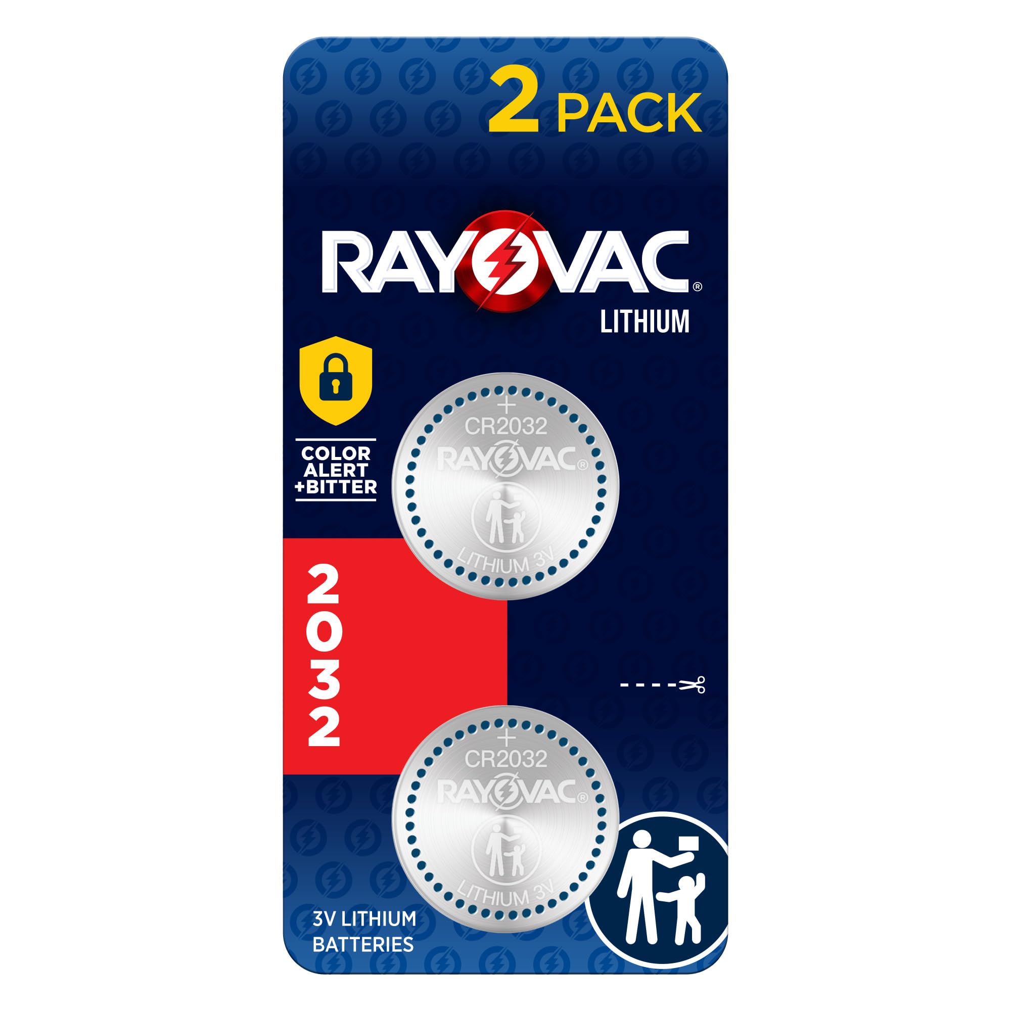 Rayovac CR2032 3V Batteries, 3 Volt Battery Lithium Coin, 2 Count