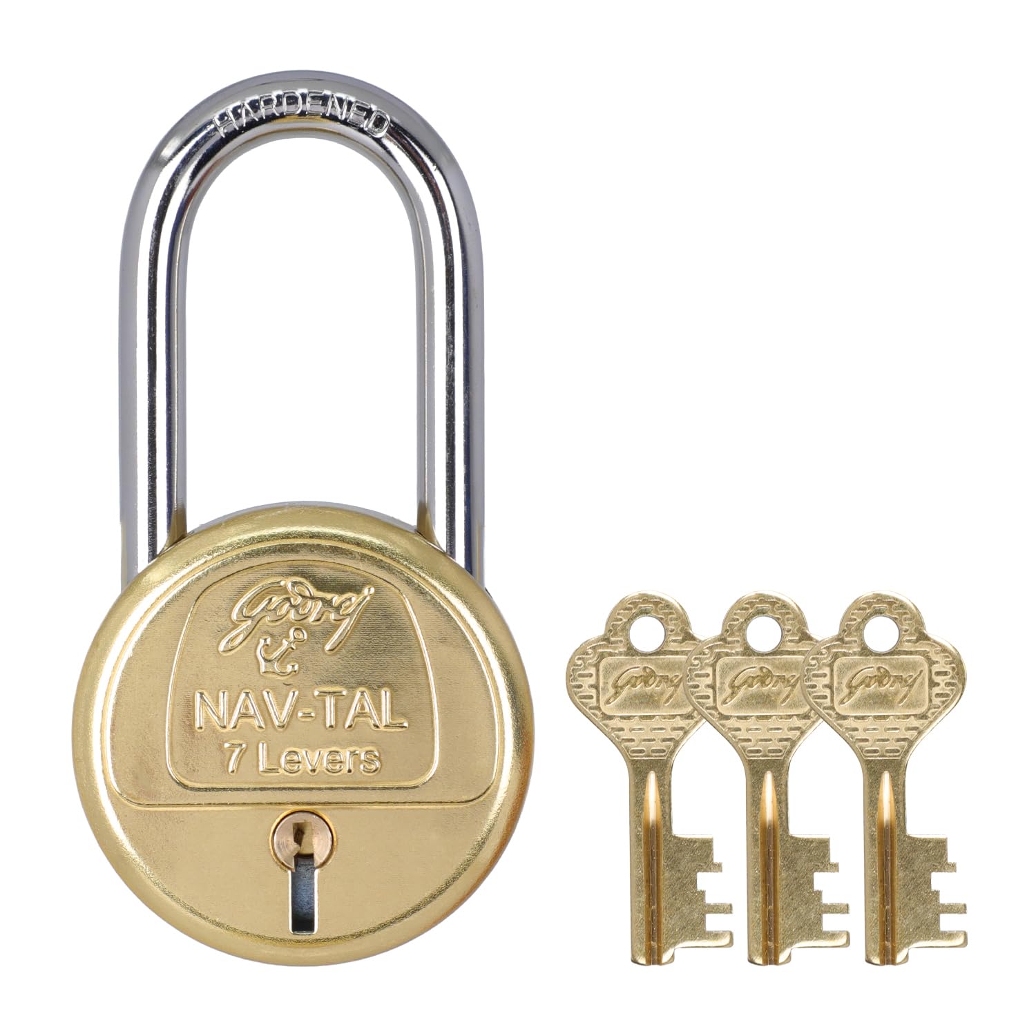 Godrej Locking Solutions and Systems 3597 Key Padlock (Gold finish)-picture-13