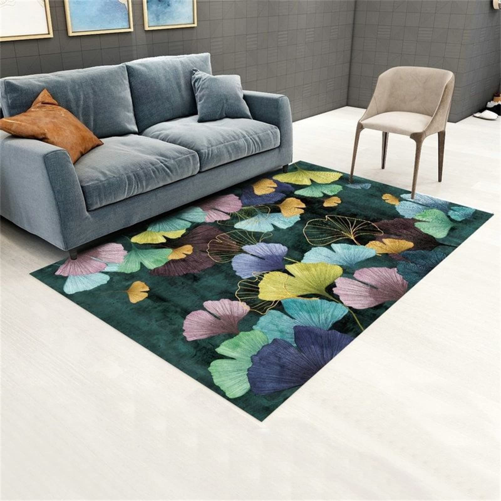 Alfombra silla gaming verde 120x160cm duradera con base de seguridad