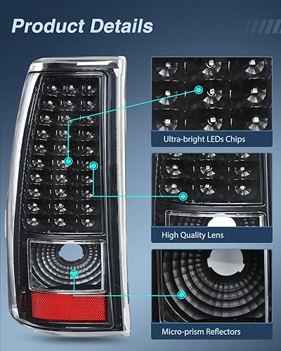 Vista 68 de Nilight Conjunto de luz trasera para Chevy Silverado 1500 1500HD 2500 2500 2500HD 3500 2007 Chevrolet Classic OE estilo pasajero lámpara trasera