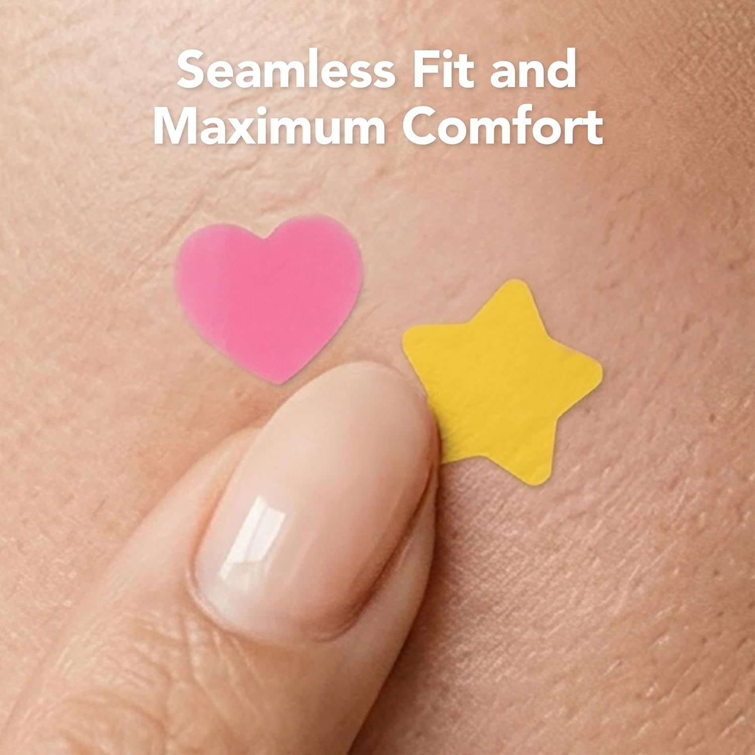 Saplaya K-Beauty Hydrocolloid Blemish Patches Star & Heart Shapes (48 Count) Cute Spot Patches for Skin Appearance Support Ultra-Thin, Discreet, All Skin Types, Made in South Korea