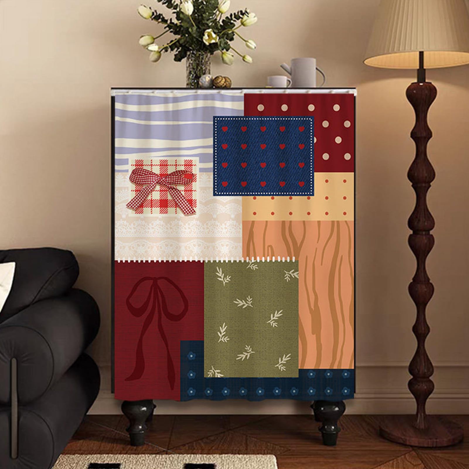 ZZYK Shelf Adhesive Cabinet Hook Curtains for Kitchen
