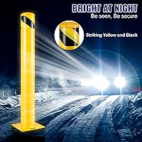 Vista 5 de VEVOR Bolardo de seguridad, poste de bolardo de altura de 42 pulgadas, poste de bolardo de seguridad de tubería de acero de 4.5 pulgadas