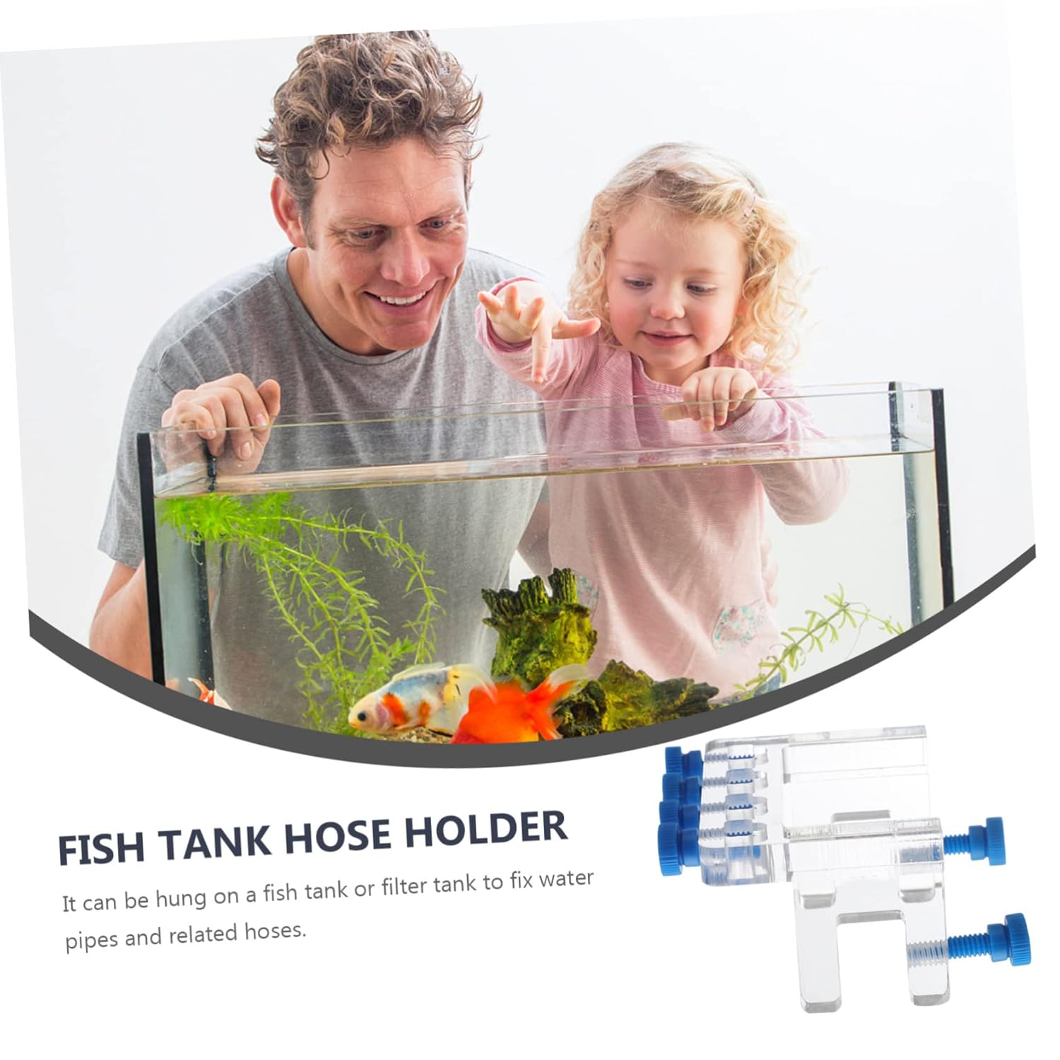 UPKOCH 3pcs Aquarium Dosing Pump Adjustable Acrylic Hose Holder Slot Tube Bracket for Fish Tank Water Management Fixing Clip for Aquarium Tubing and Accessories