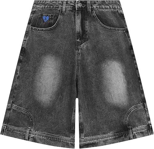 Aelfric Eden Washed Reverse Jorts Mens Casual Denim Shorts Loose Fit Baggy Jean Short Streetwear Trendy Outfits