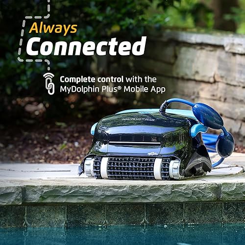 Miniatura 5 de Dolphin Nautilus CC Plus Wi-Fi - Aspiradora robótica automática para piscina, siempre limpia, nunca se carga, con cepillo para escalar la pared